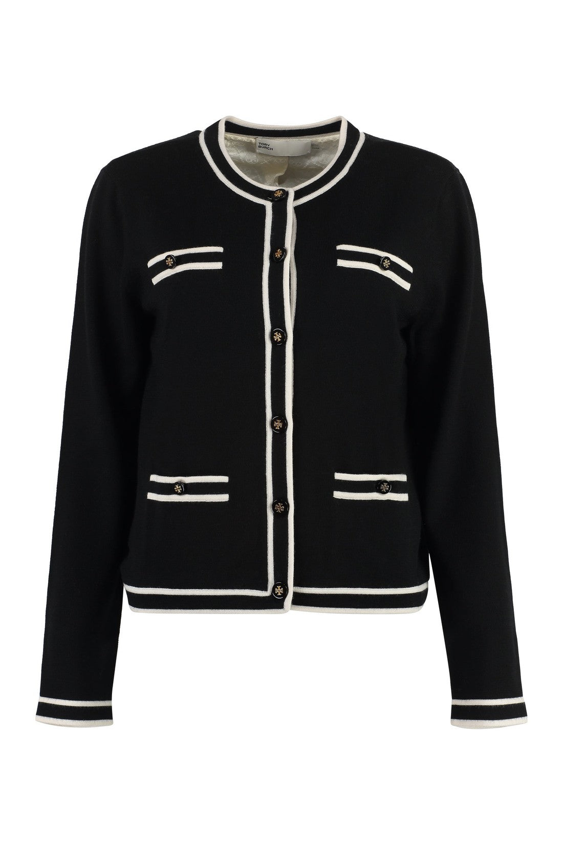 Tory Burch-OUTLET-SALE-Merino wool cardigan-ARCHIVIST