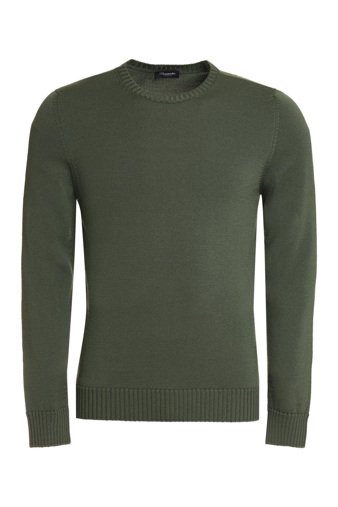 Drumohr-OUTLET-SALE-Merino wool crew-neck sweater-ARCHIVIST
