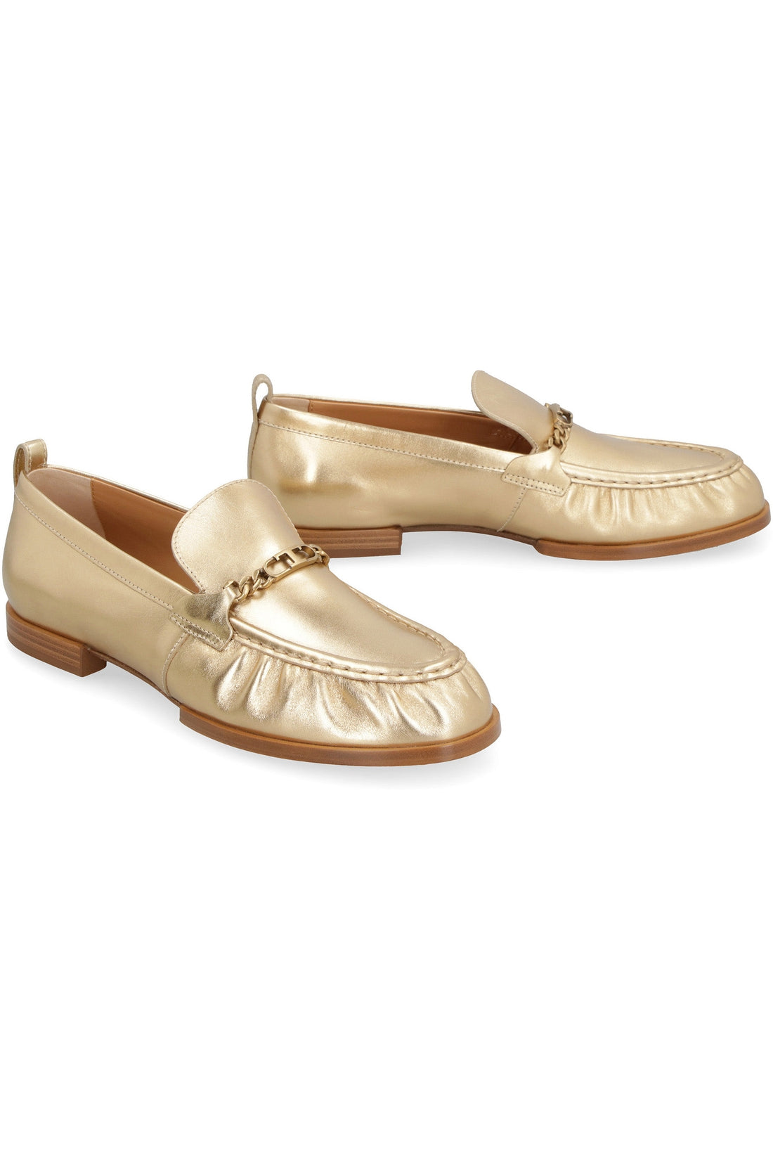 Tod's-OUTLET-SALE-Metallic leather loafers-ARCHIVIST