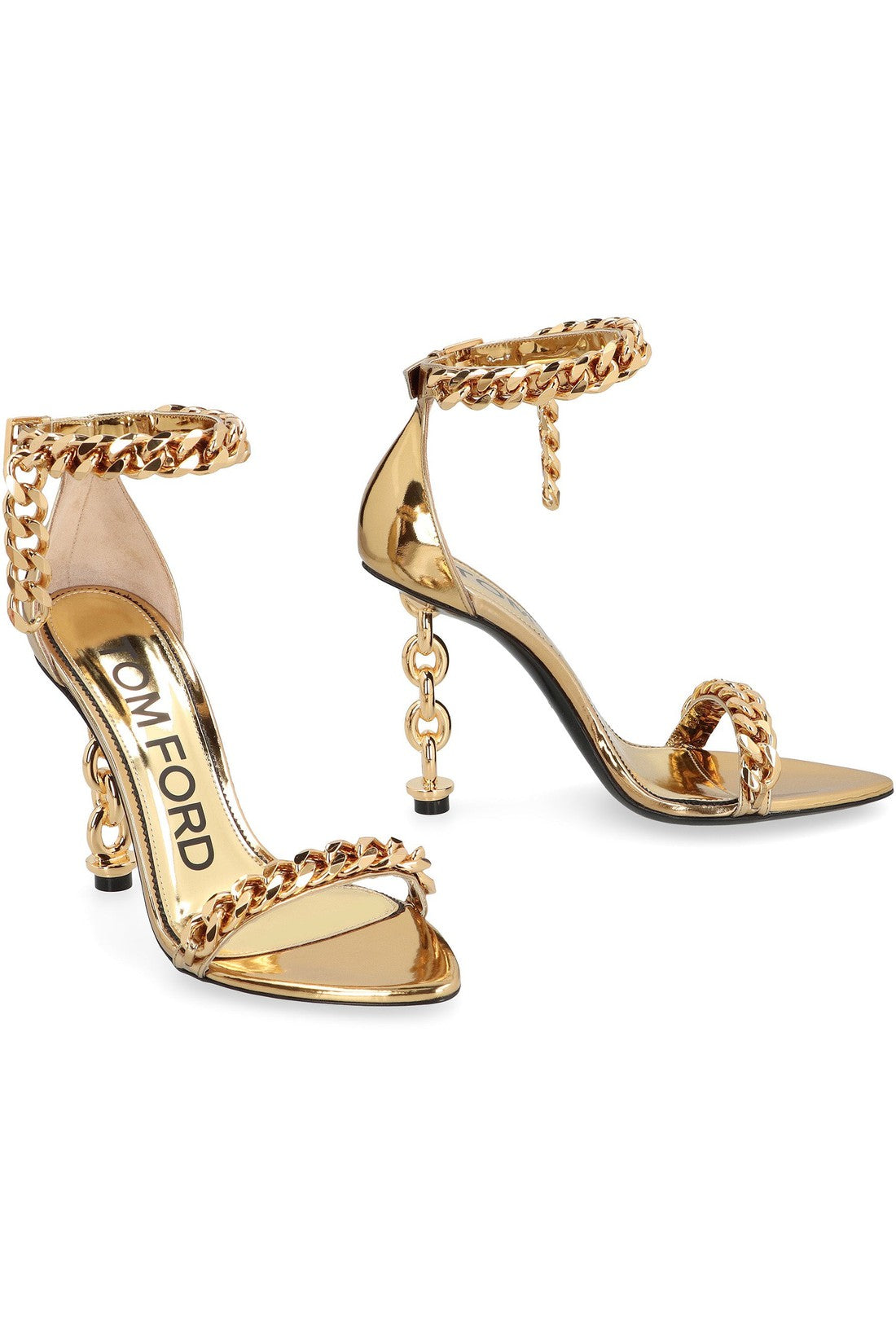 Tom Ford-OUTLET-SALE-Metallic leather sandals-ARCHIVIST