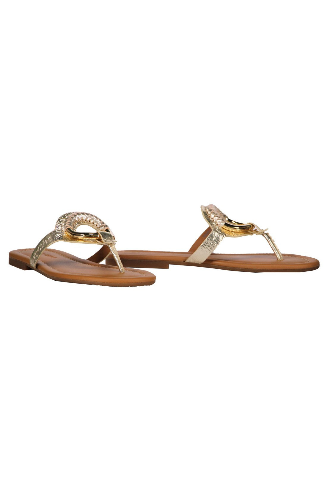 See By Chloé-OUTLET-SALE-Metallic leather thong-sandals-ARCHIVIST