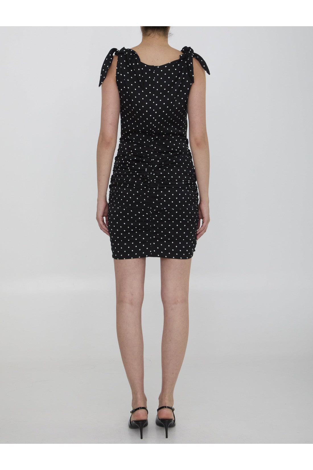 Dolce&Gabbana-OUTLET-SALE-Midi dress with Polka-dot print-ARCHIVIST