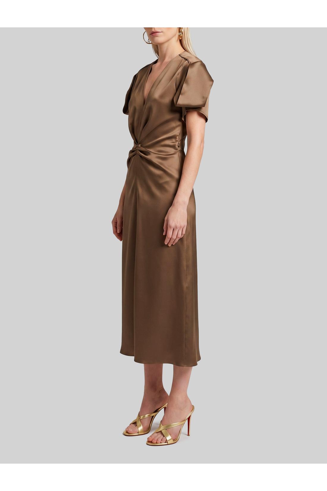 Sutton new york-OUTLET-SALE-Midi dress with draping-ARCHIVIST