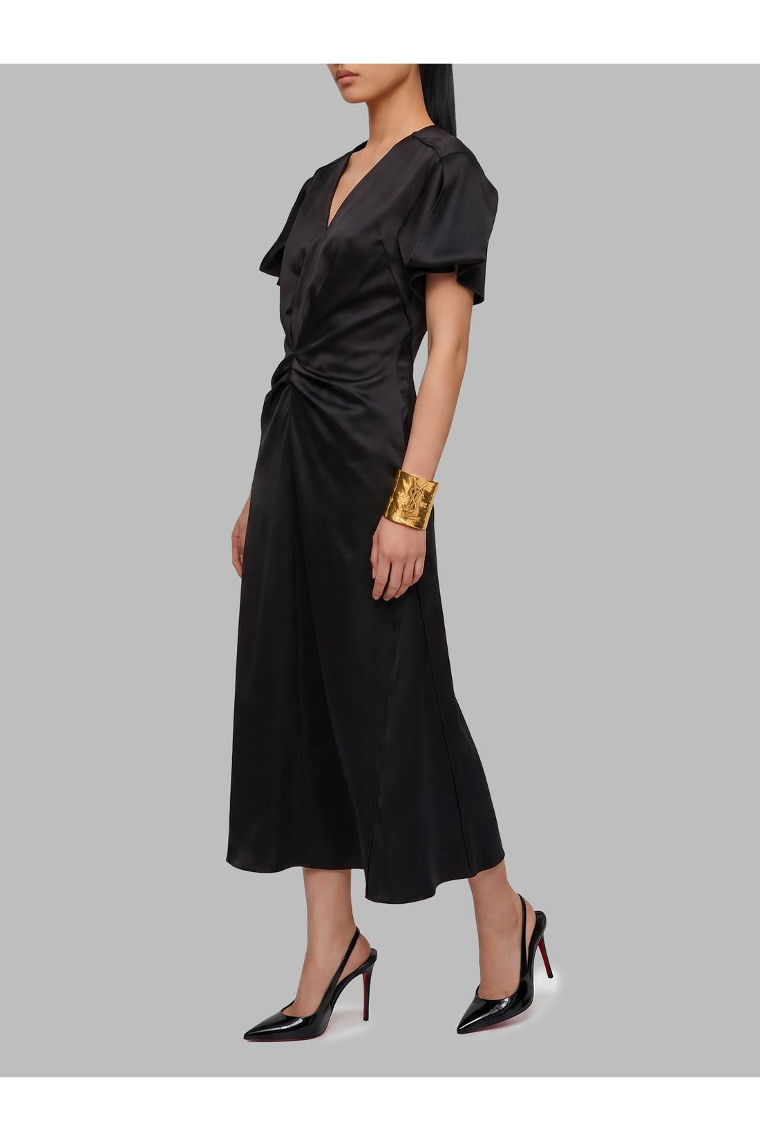 Sutton new york-OUTLET-SALE-Midi dress with draping-ARCHIVIST