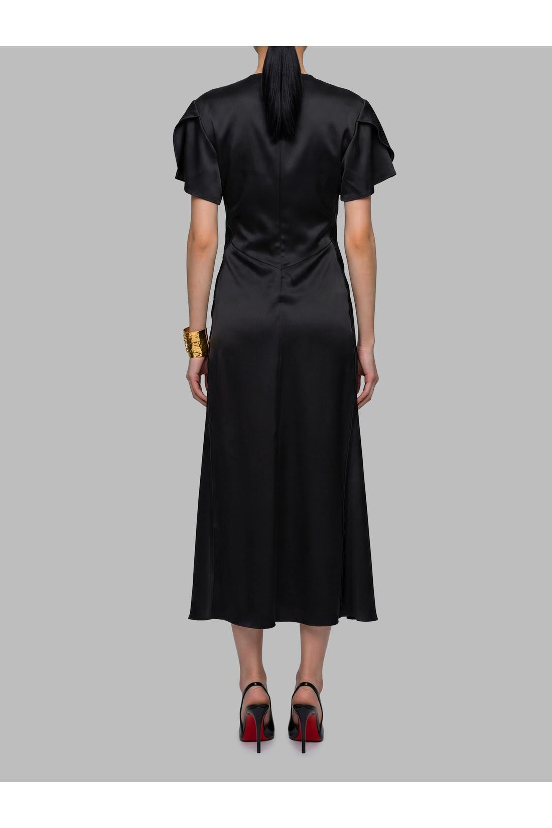 Sutton new york-OUTLET-SALE-Midi dress with draping-ARCHIVIST