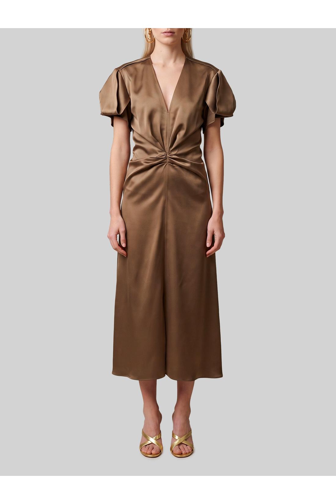 Sutton new york-OUTLET-SALE-Midi dress with draping-ARCHIVIST