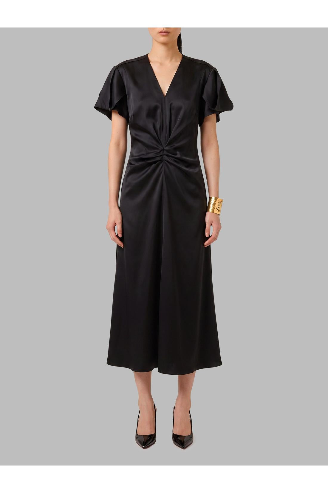 Sutton new york-OUTLET-SALE-Midi dress with draping-ARCHIVIST