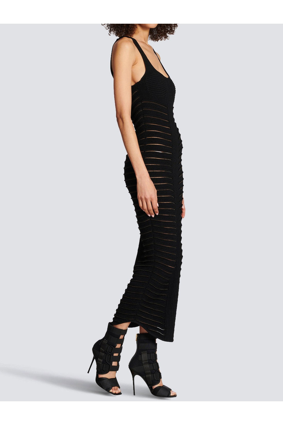 BALMAIN-OUTLET-SALE-Midi knit dress-ARCHIVIST