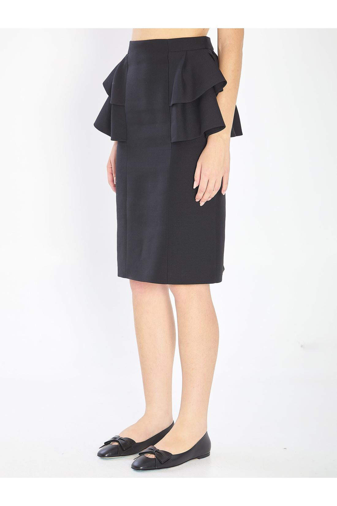 Valentino Garavani-OUTLET-SALE-Midi skirt in couture crepe-ARCHIVIST