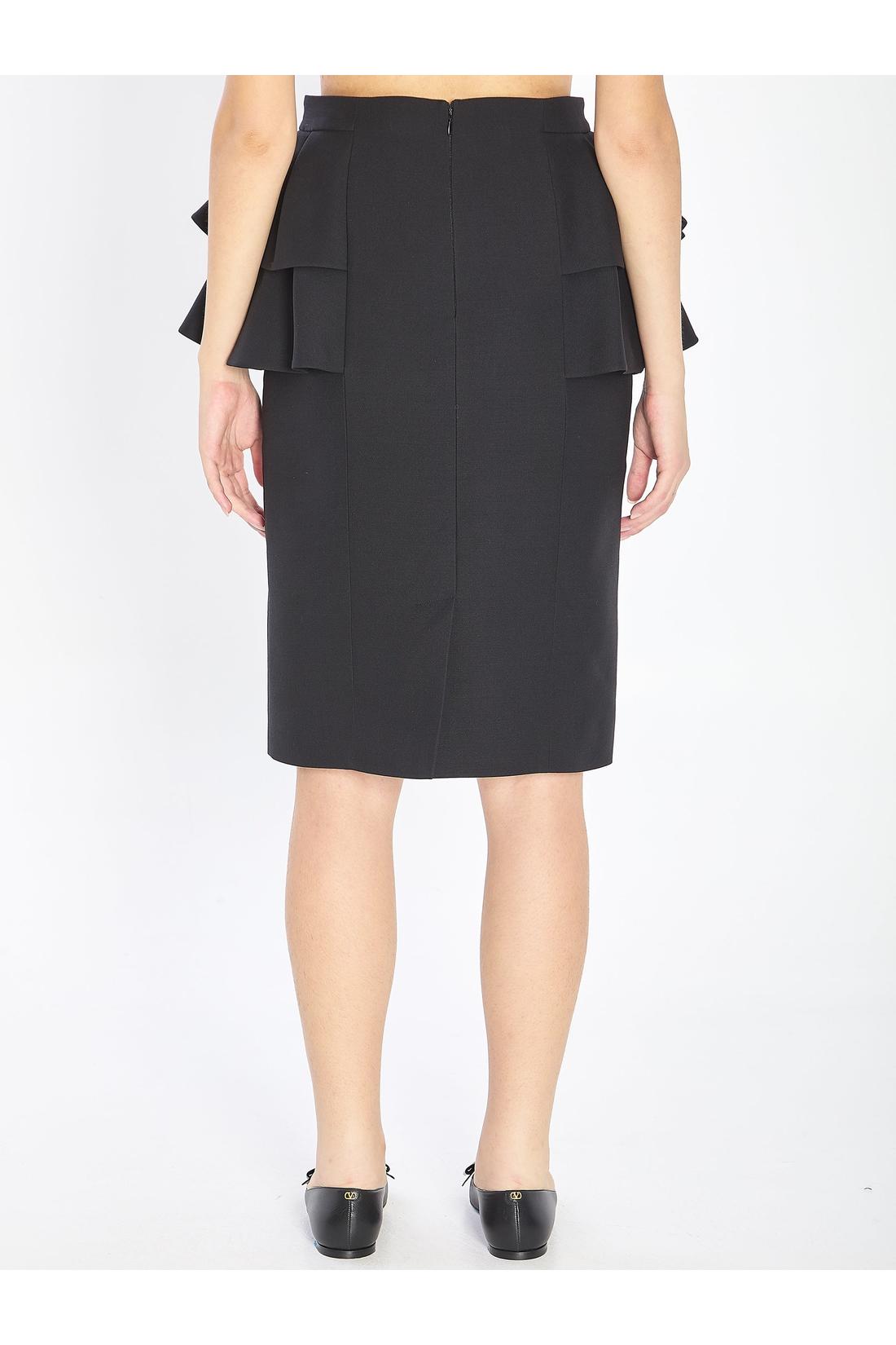 Valentino Garavani-OUTLET-SALE-Midi skirt in couture crepe-ARCHIVIST