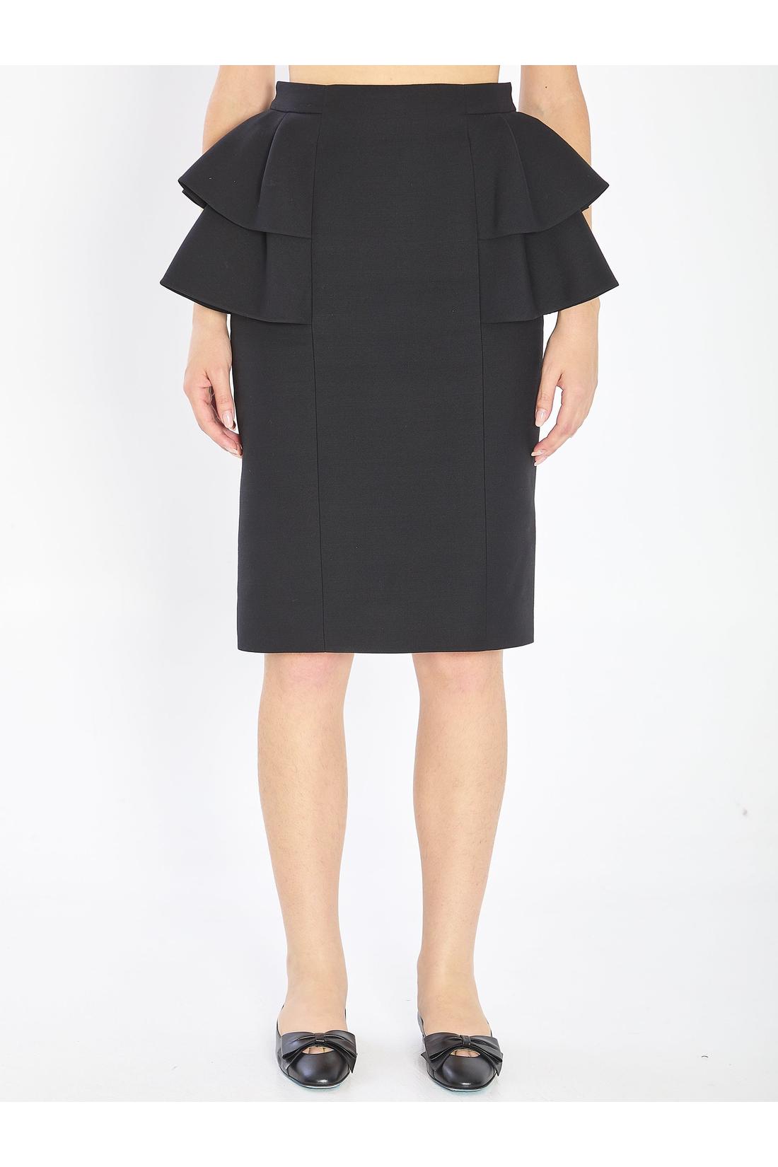 Valentino Garavani-OUTLET-SALE-Midi skirt in couture crepe-ARCHIVIST