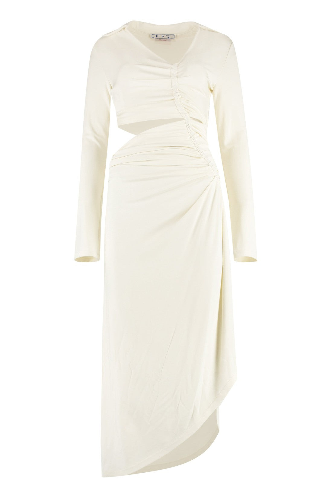 Off-White-OUTLET-SALE-Midi viscose dress-ARCHIVIST