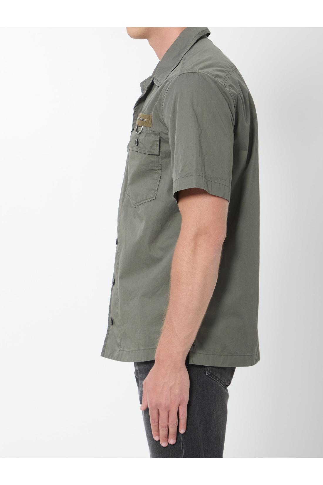 Military green cotton shirt-Shirts-Dolce & Gabbana-OUTLET-ARCHIVIST-ARCHIVE-SALE