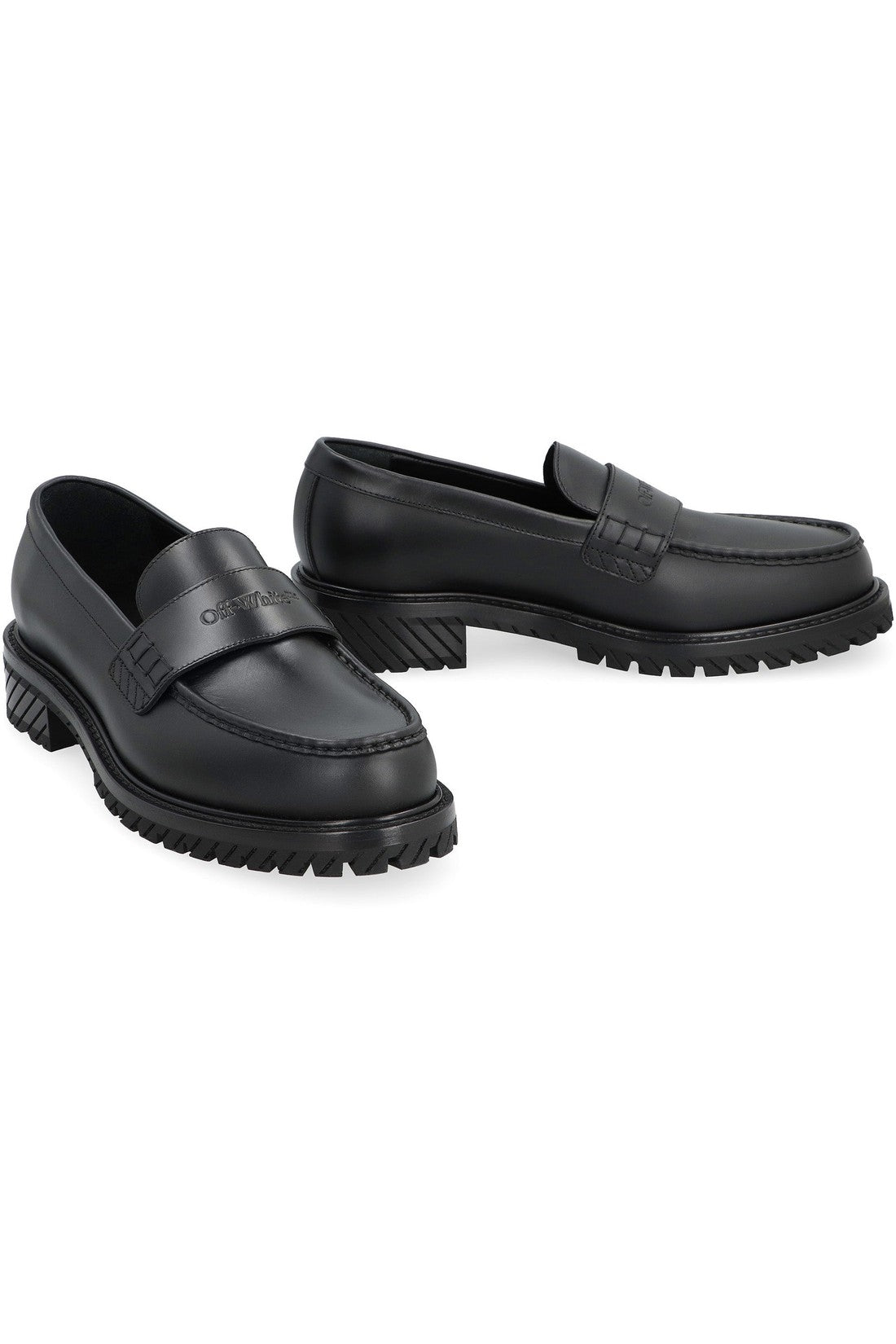 Off-White-OUTLET-SALE-Military leather loafers-ARCHIVIST