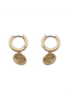 Tory Burch-OUTLET-SALE-Miller logo hoop earrings-ARCHIVIST