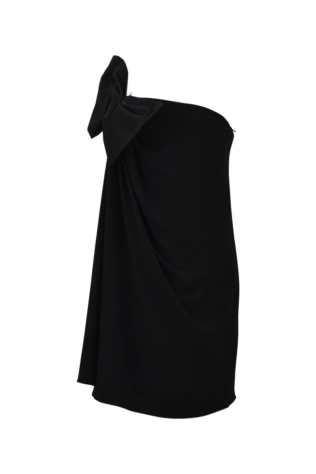 SAINT LAURENT-OUTLET-SALE-Mini Black Dress with Bow-ARCHIVIST