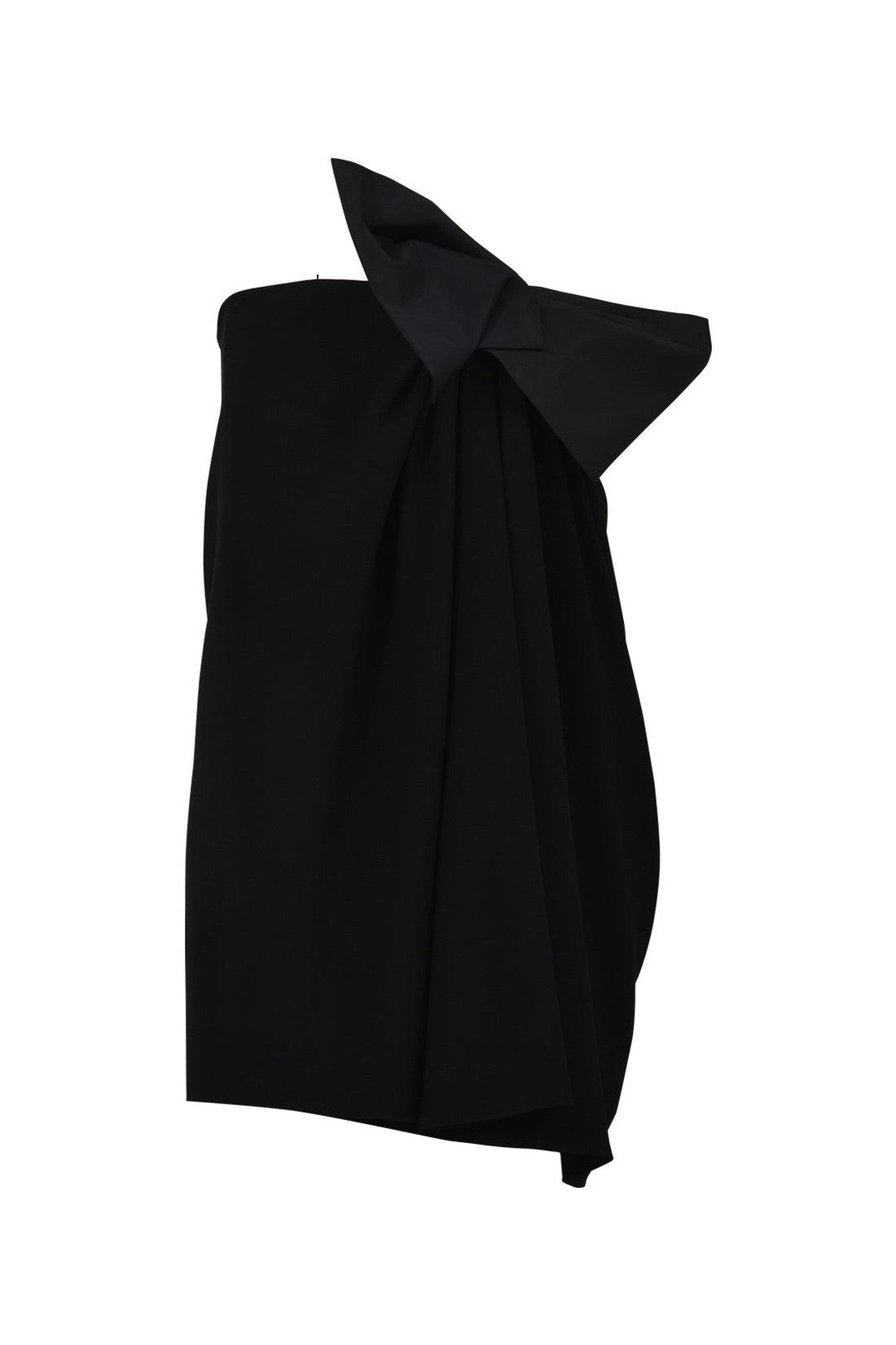 SAINT LAURENT-OUTLET-SALE-Mini Black Dress with Bow-ARCHIVIST