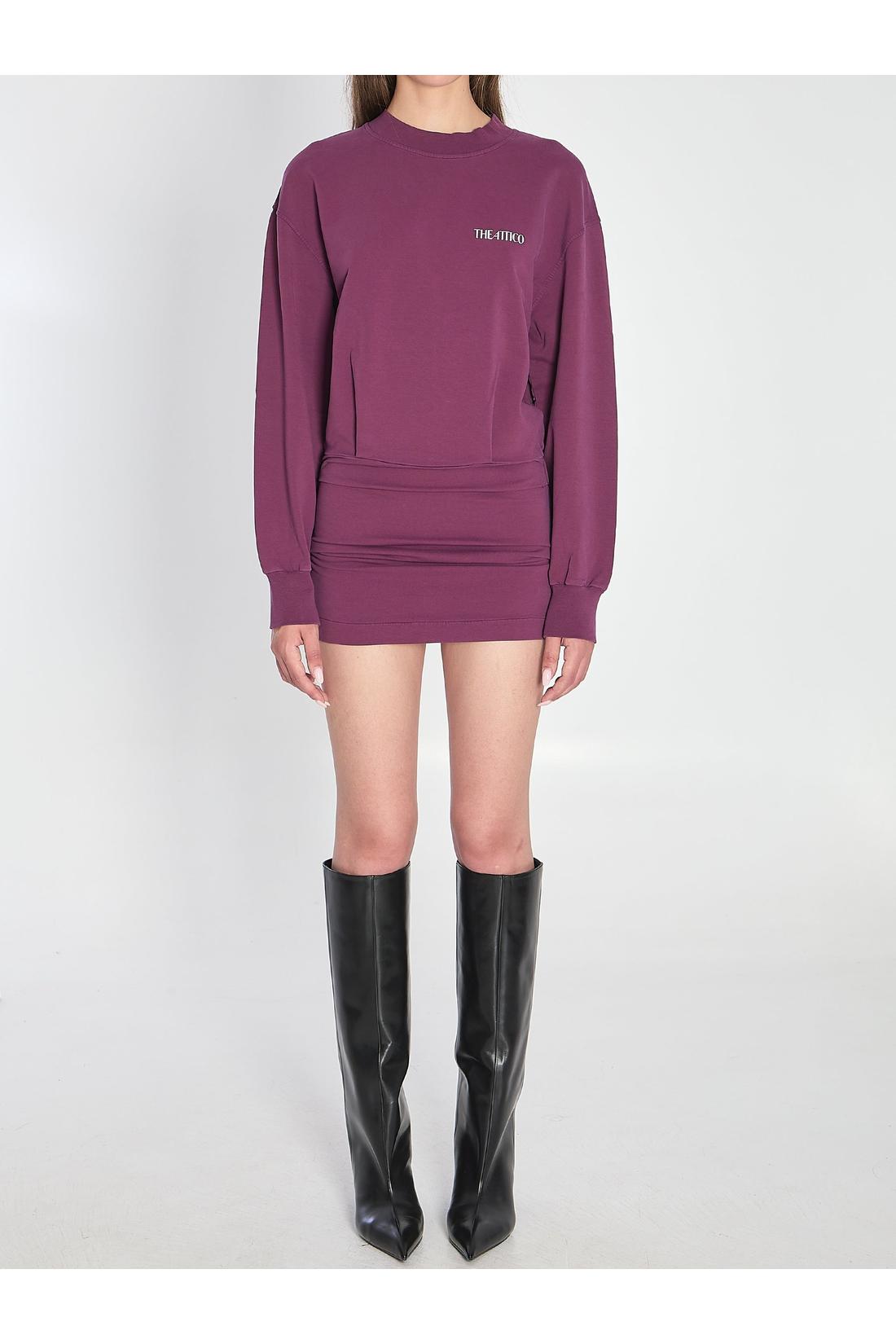 The Attico-OUTLET-SALE-Mini dress in burgundy-ARCHIVIST