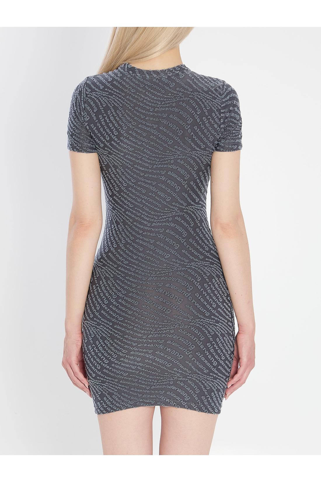 Alexander Wang-OUTLET-SALE-Mini dress in graphite-ARCHIVIST