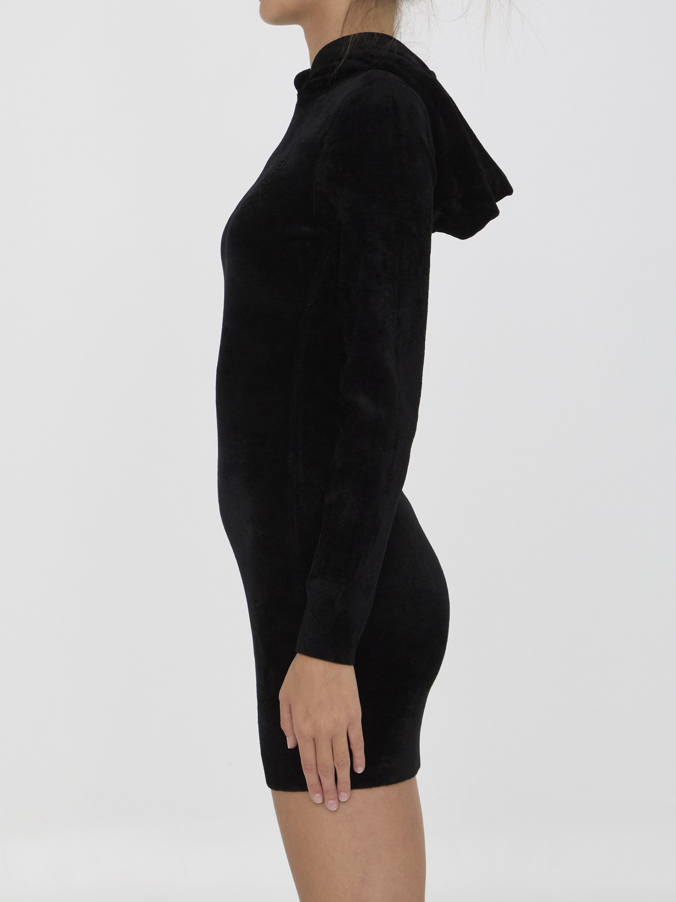 ALEXANDER WANG-OUTLET-SALE-Mini dress with embossed logo-ARCHIVIST