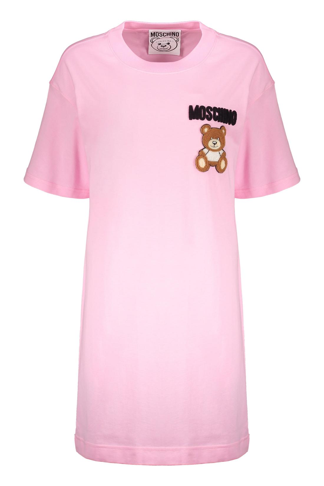 Moschino-OUTLET-SALE-Mini dress with logo-ARCHIVIST
