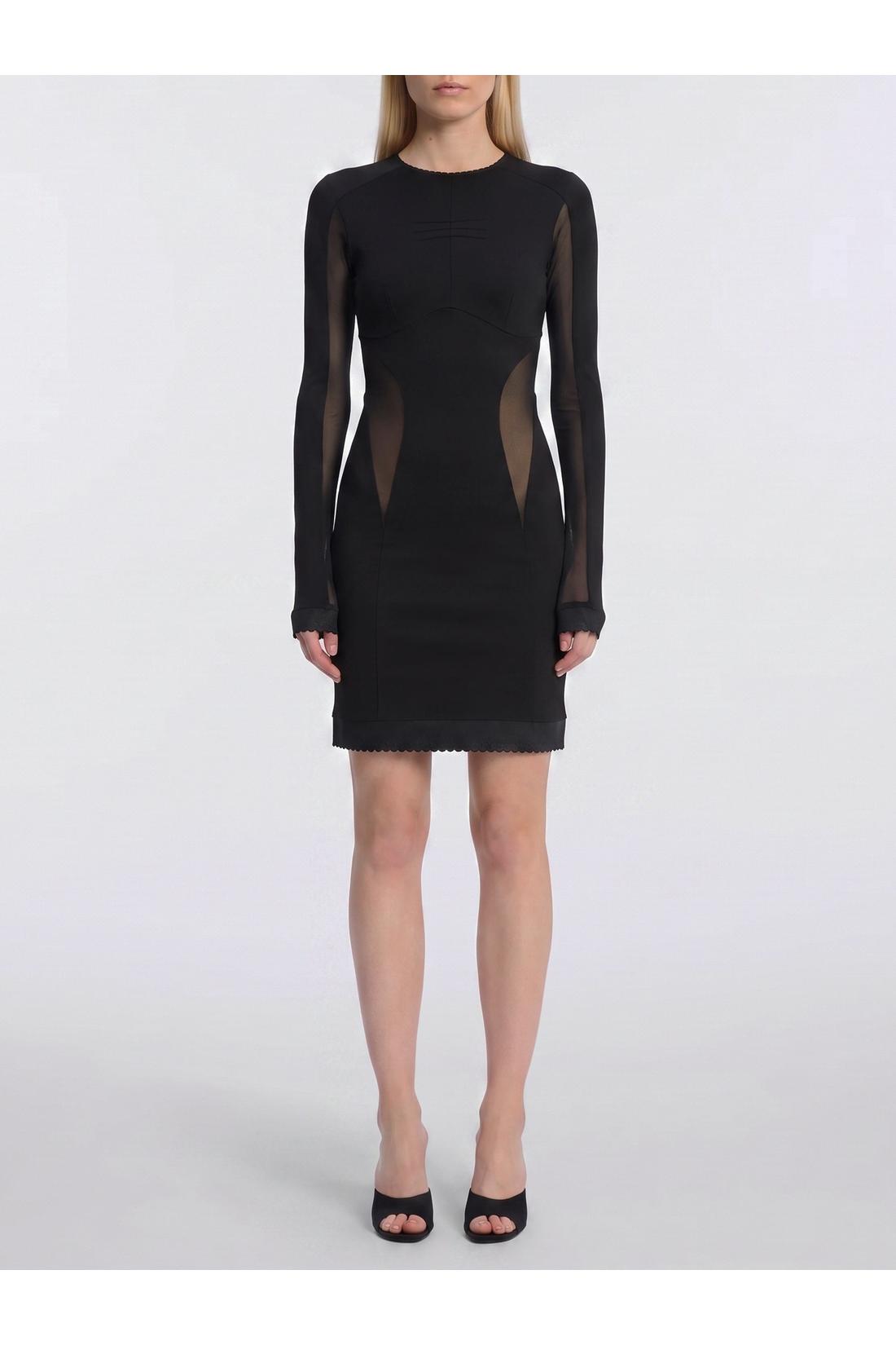The Attico-OUTLET-SALE-Mini dress with tulle inserts-ARCHIVIST