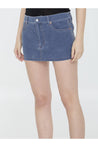 Alexander Wang-OUTLET-SALE-Miniskirt in denim trompe-l'oeil-ARCHIVIST