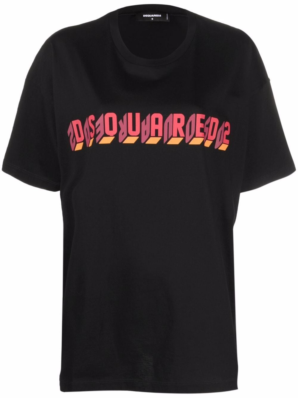 Dsquared2-OUTLET-SALE-Mirror Logo Oversize T-Shirt-ARCHIVIST