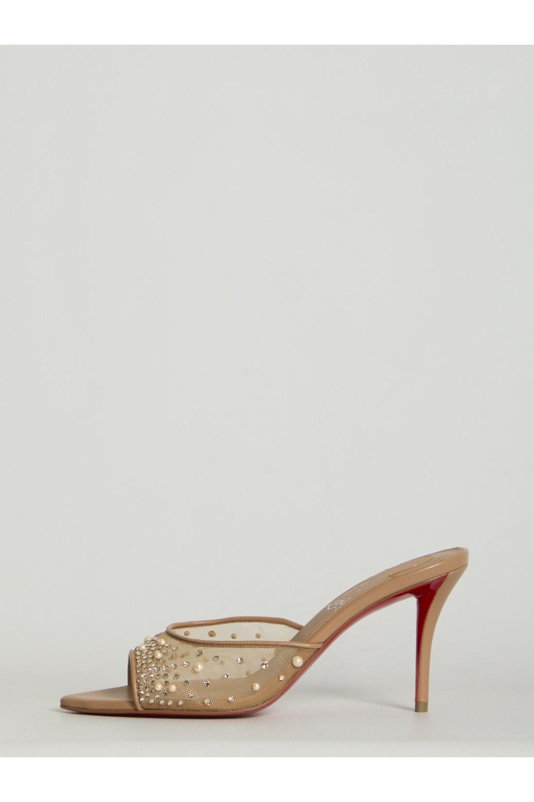 Christian Louboutin-OUTLET-SALE-Miss Z Desgrastrass Pearl mules-ARCHIVIST