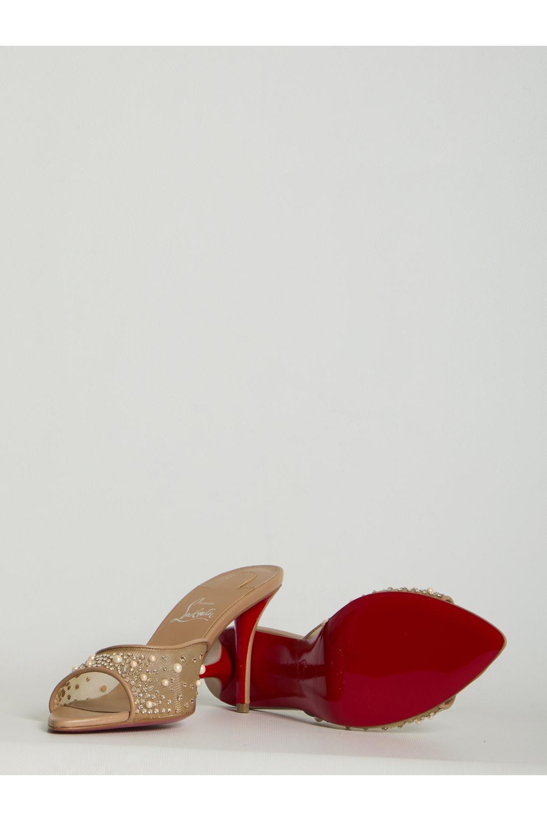 Christian Louboutin-OUTLET-SALE-Miss Z Desgrastrass Pearl mules-ARCHIVIST