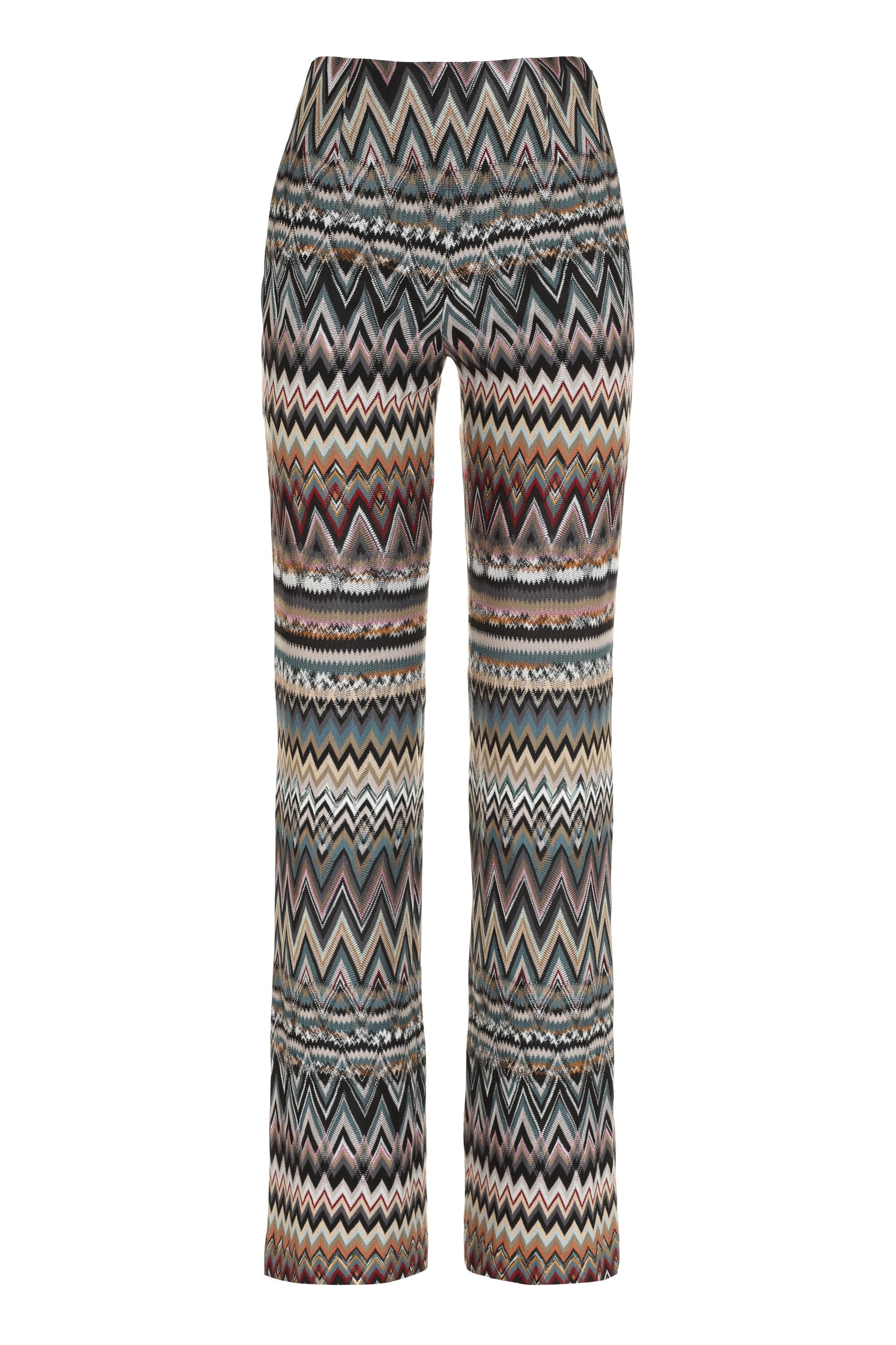 Chevron knitted palazzo trousers-Missoni-OUTLET-SALE-40-ARCHIVIST