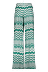 Chevron knitted palazzo trousers