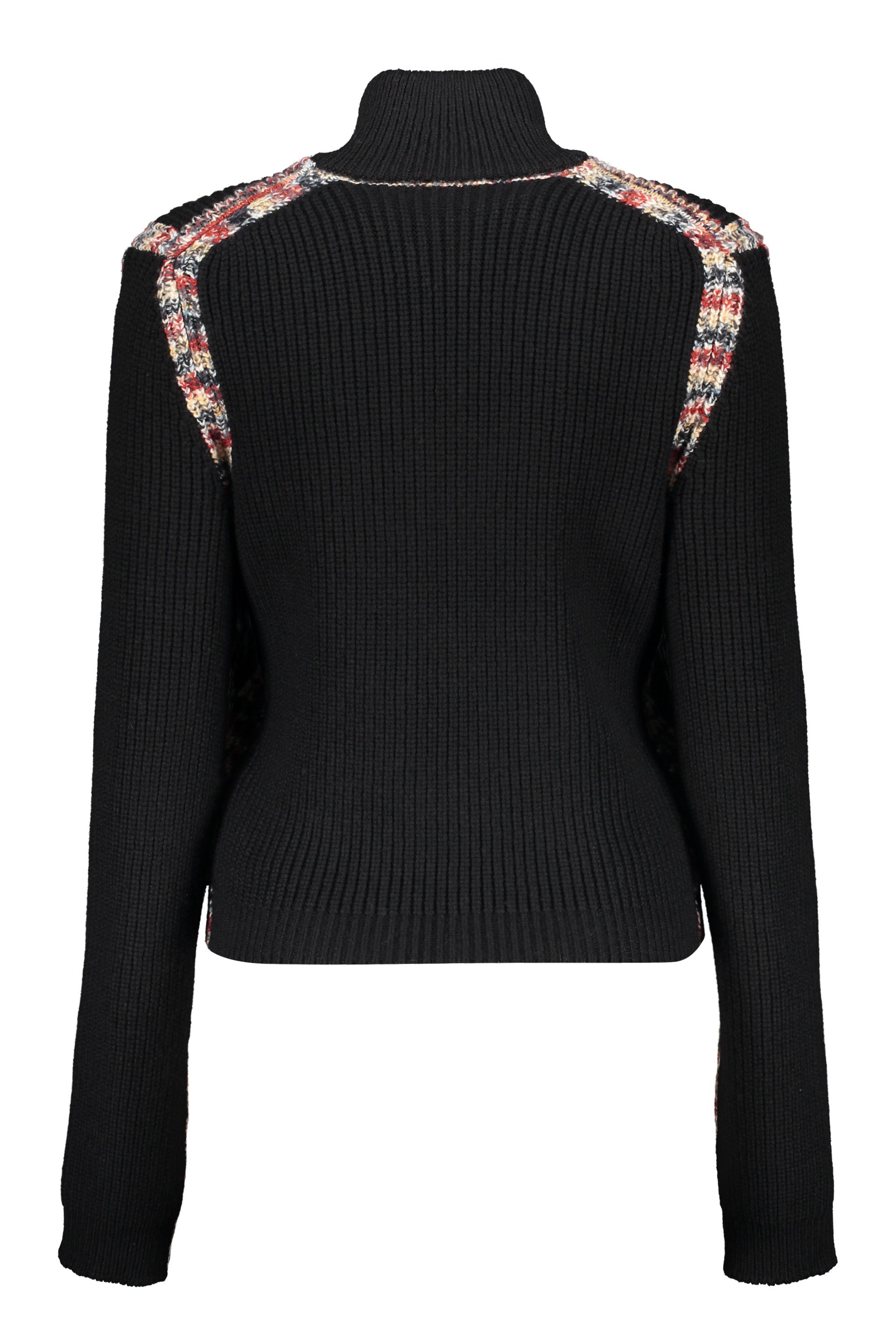 Wool stand-up collar sweater