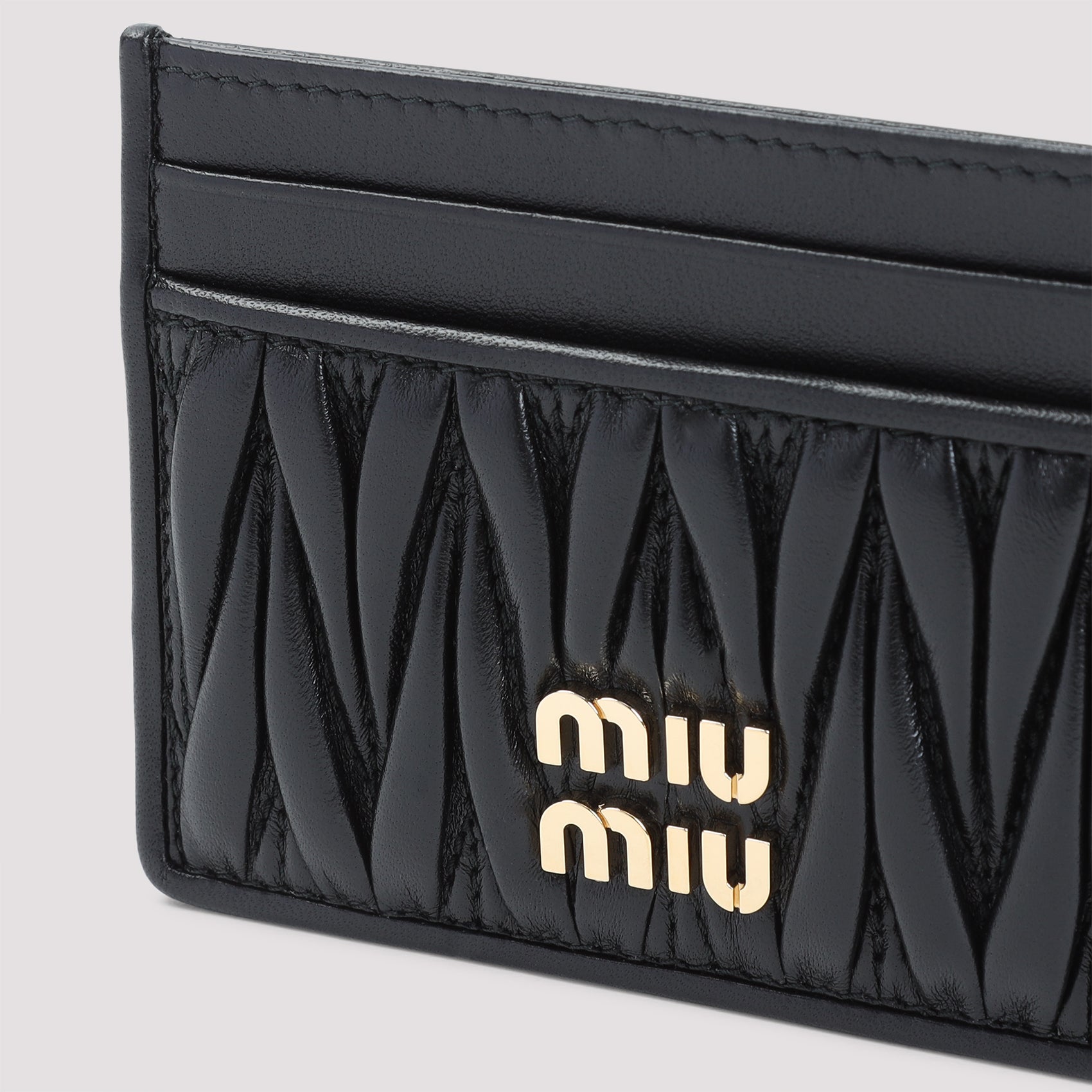 Miu Miu-OUTLET-SALE-Miu Miu Lamb Leather Cardholder-ARCHIVIST