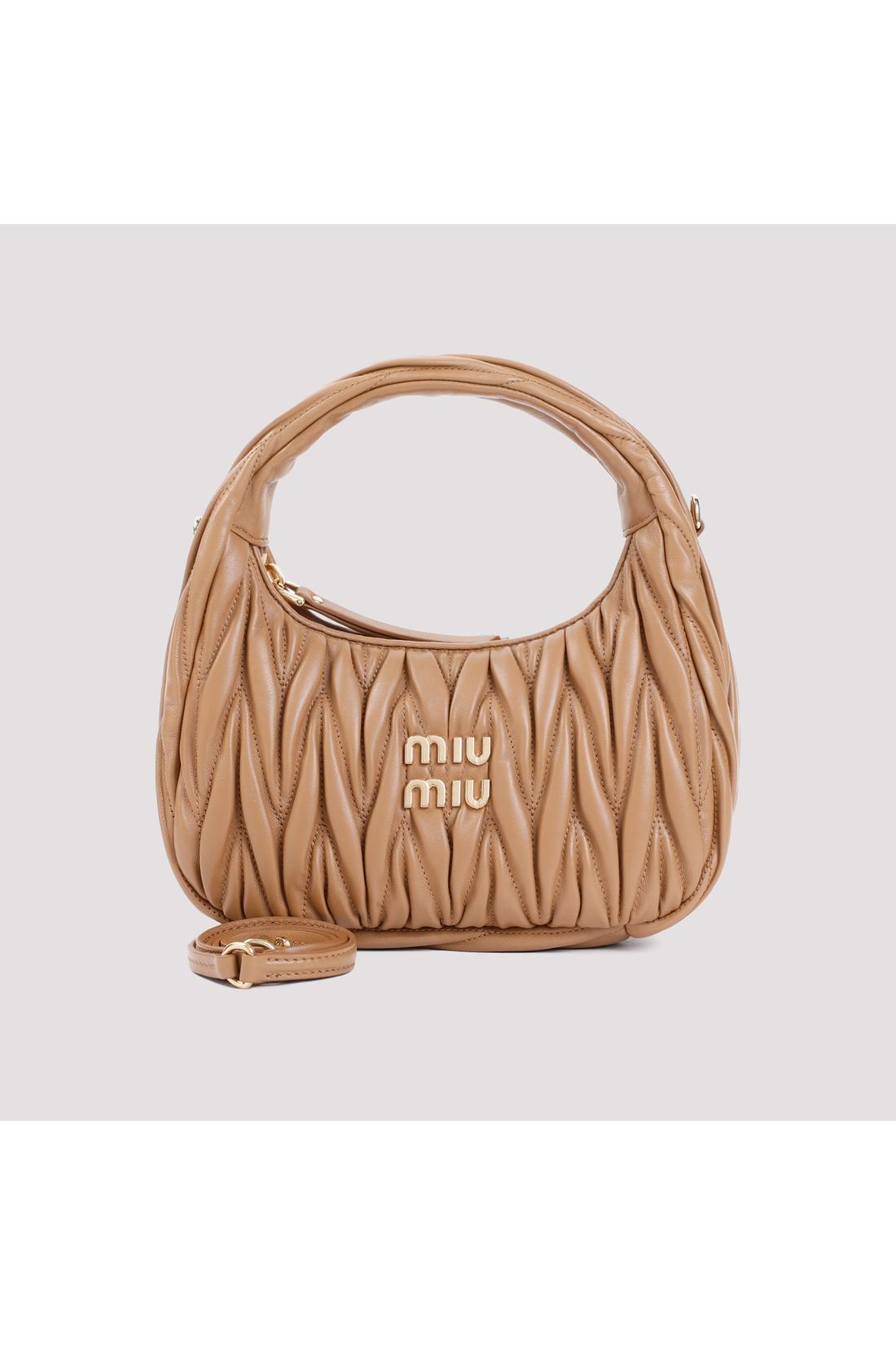 Miu Miu-OUTLET-SALE-Miu Miu Small Wander Matelassé Hobo Bag-ARCHIVIST