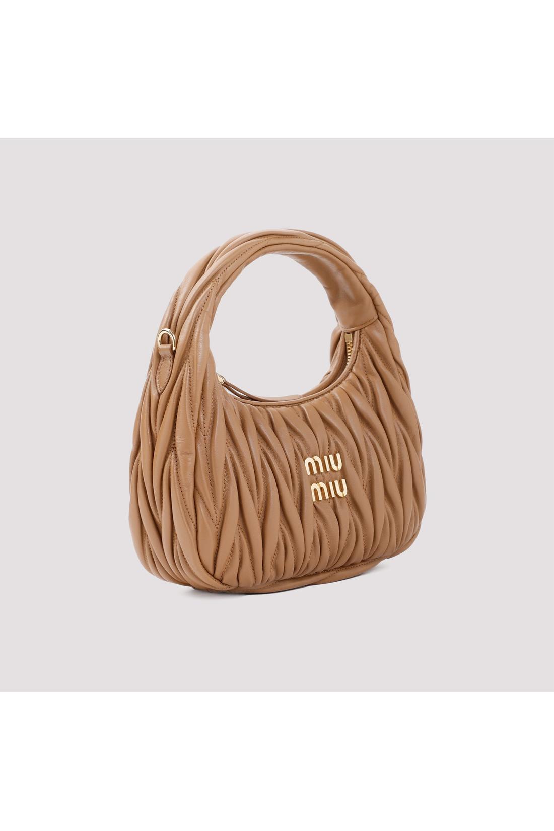 Miu Miu-OUTLET-SALE-Miu Miu Small Wander Matelassé Hobo Bag-ARCHIVIST
