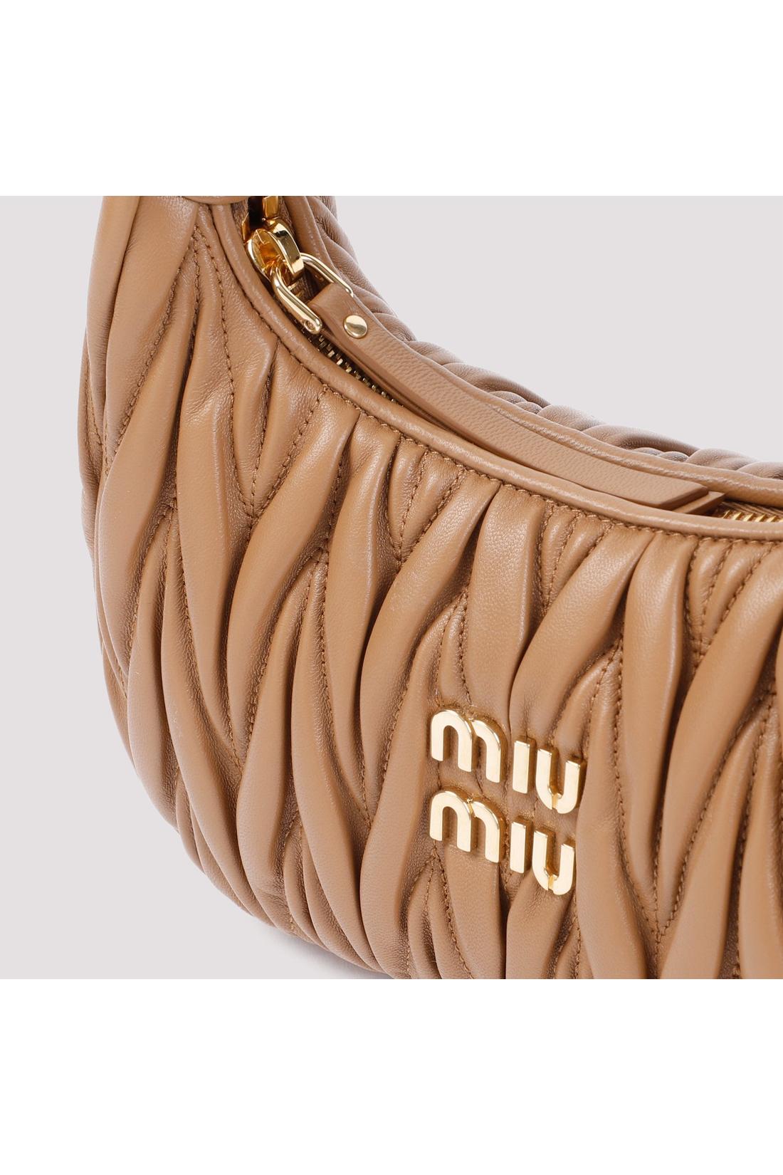 Miu Miu-OUTLET-SALE-Miu Miu Small Wander Matelassé Hobo Bag-ARCHIVIST