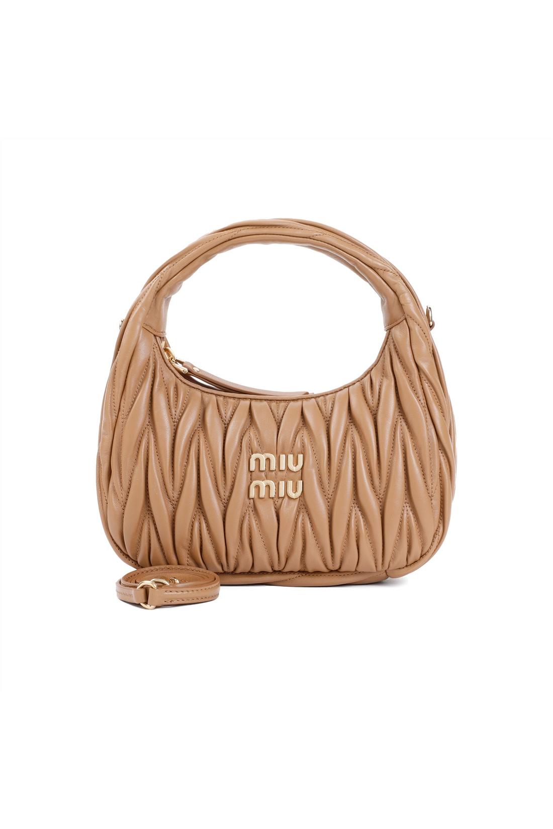 Miu Miu-OUTLET-SALE-Miu Miu Small Wander Matelassé Hobo Bag-ARCHIVIST