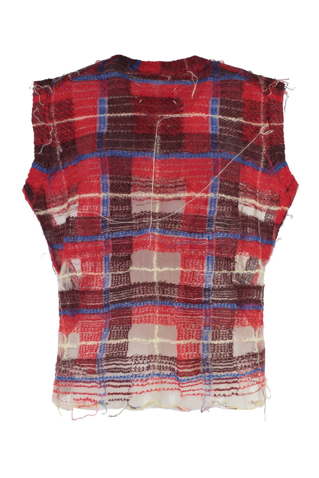 Maison Margiela-OUTLET-SALE-Mohair blend knitted front vest-ARCHIVIST