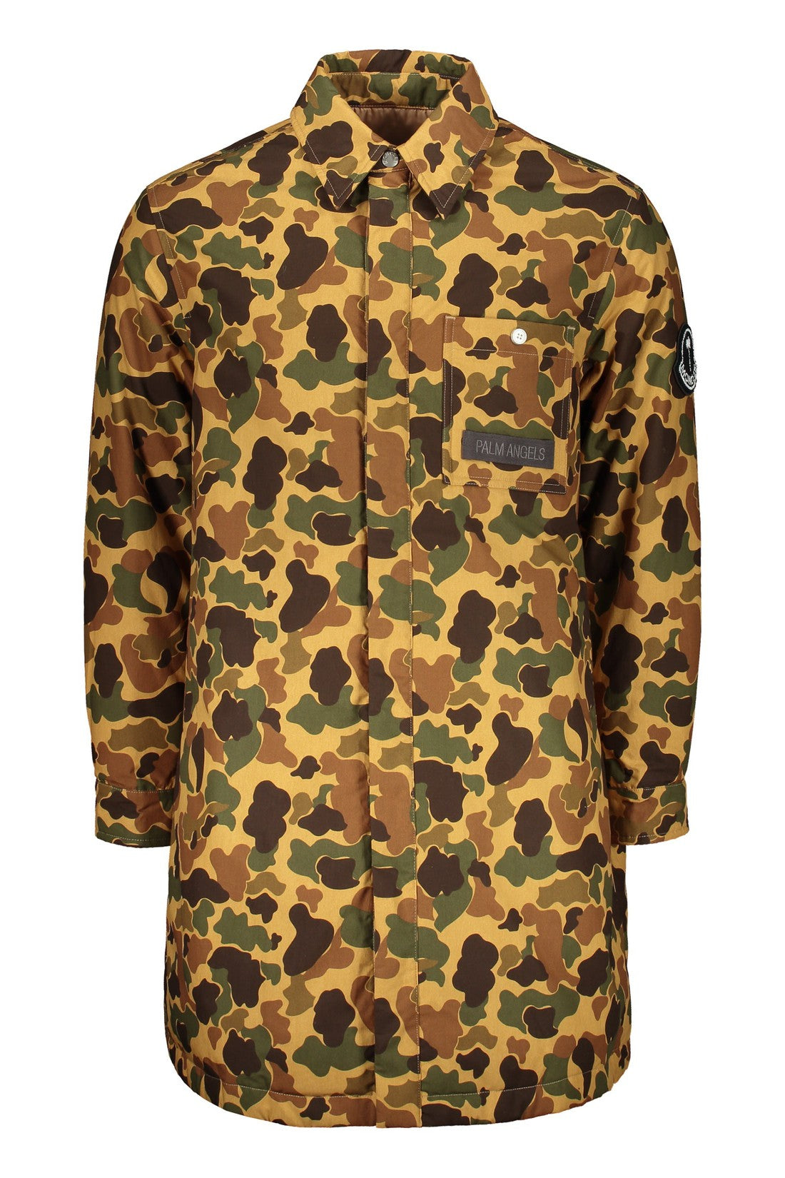 Palm Angels-OUTLET-SALE-Moncler X Palm Angels cotton parka with decorative appliqué-ARCHIVIST