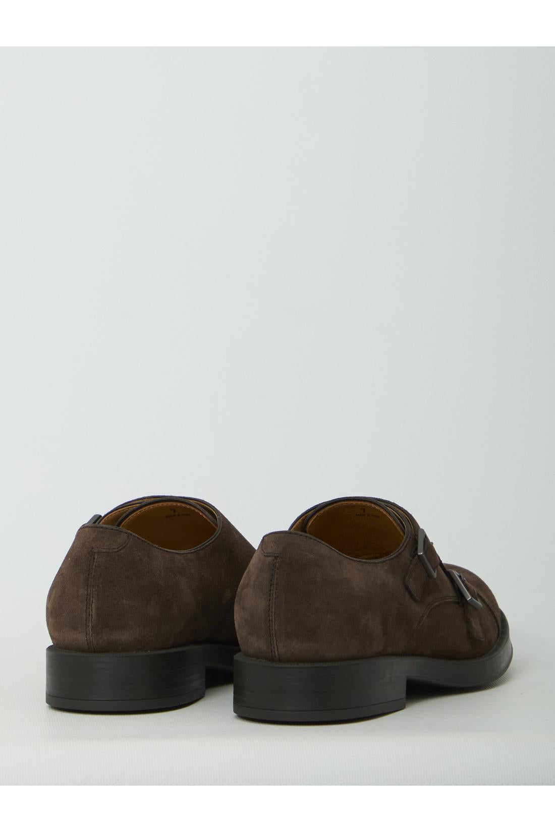 Tod'S-OUTLET-SALE-Monkstrap shoes in suede leather-ARCHIVIST