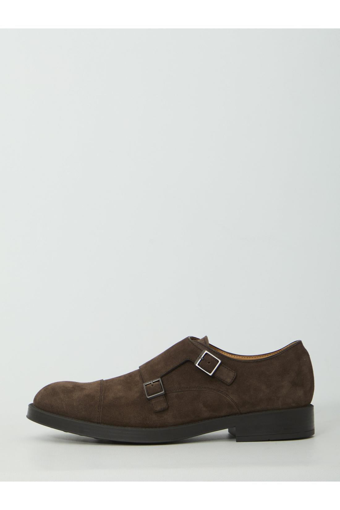 Tod'S-OUTLET-SALE-Monkstrap shoes in suede leather-ARCHIVIST