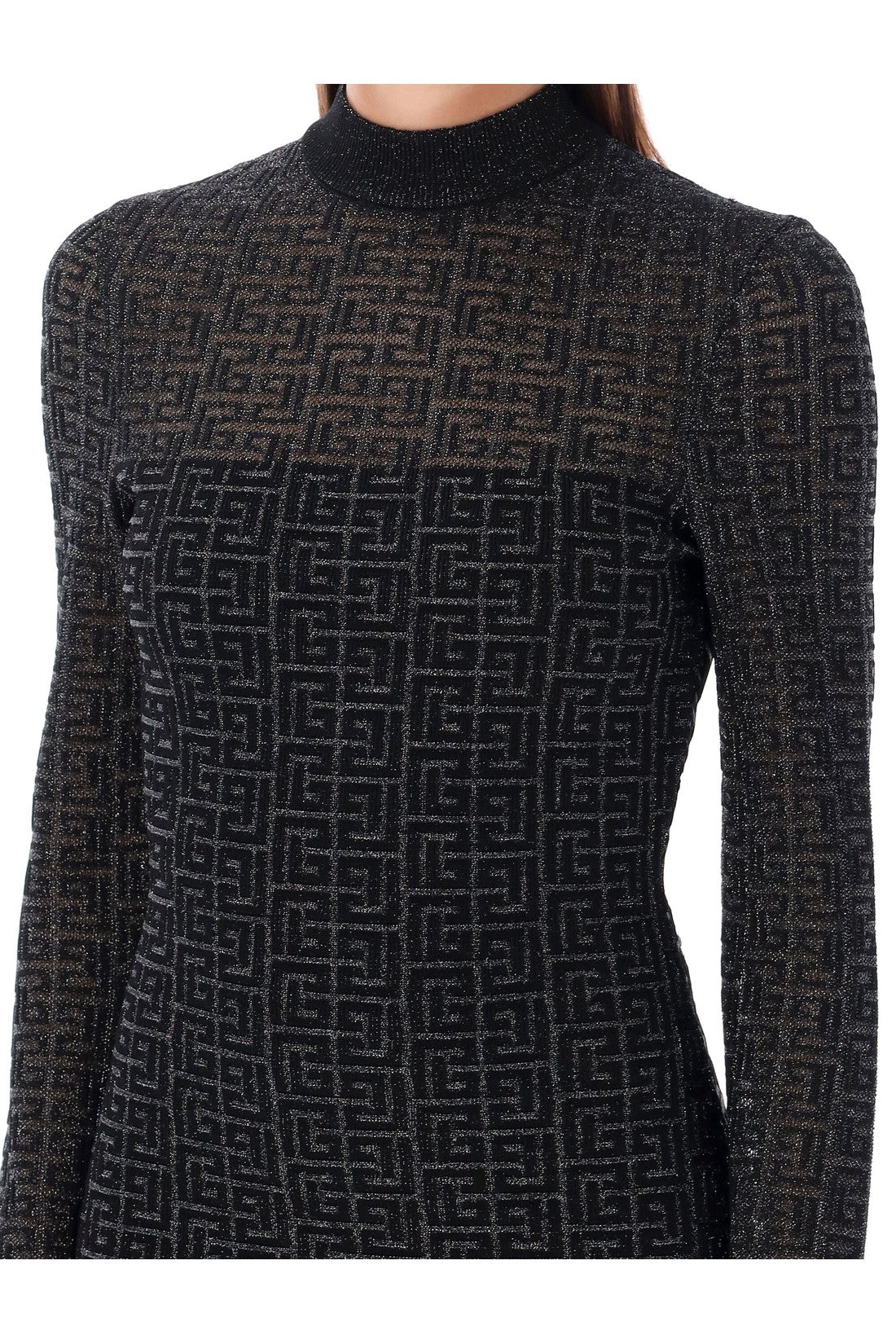 BALMAIN-OUTLET-SALE-Monogram 3D mini dress-ARCHIVIST