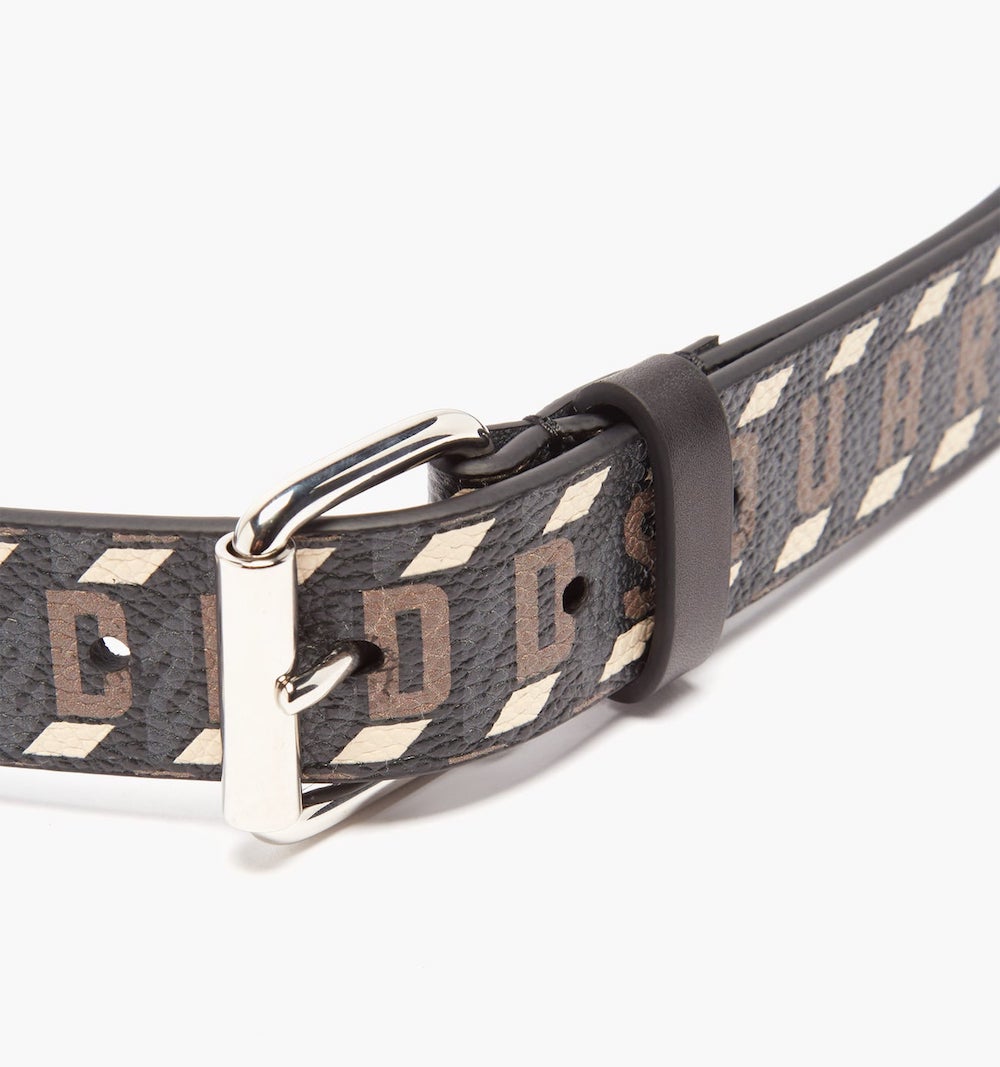 Dsquared2-OUTLET-SALE-Monogram Logo Leather Belt-ARCHIVIST