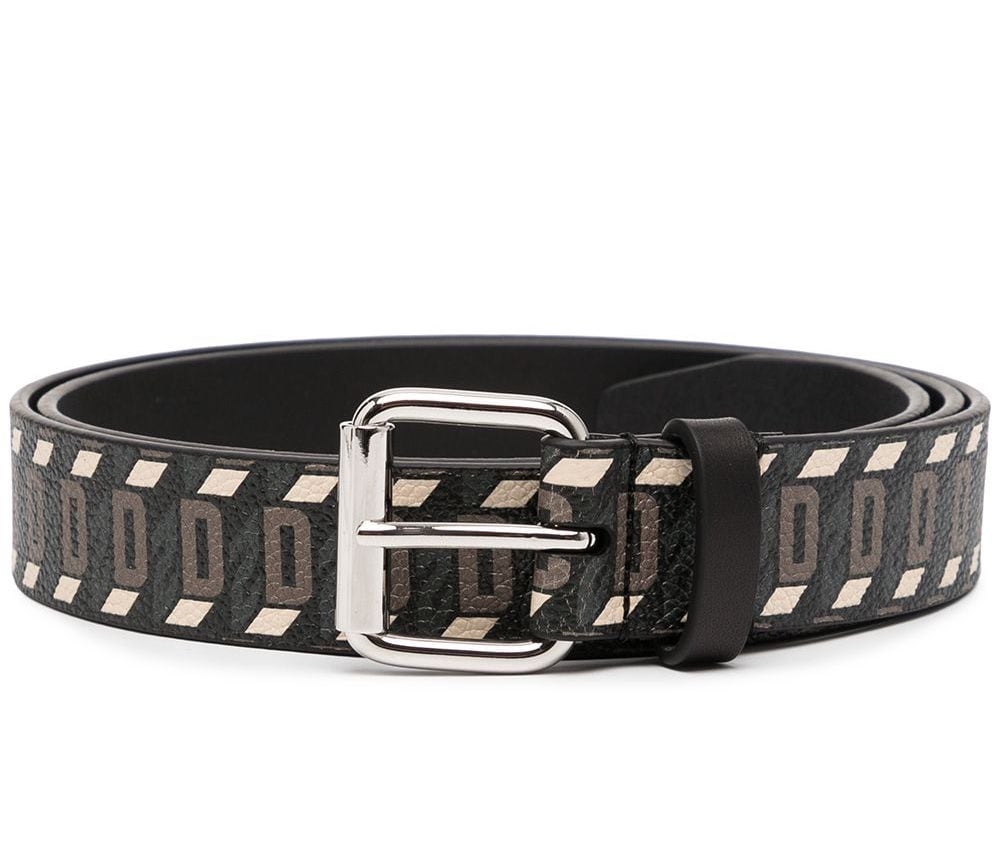 Dsquared2-OUTLET-SALE-Monogram Logo Leather Belt-ARCHIVIST