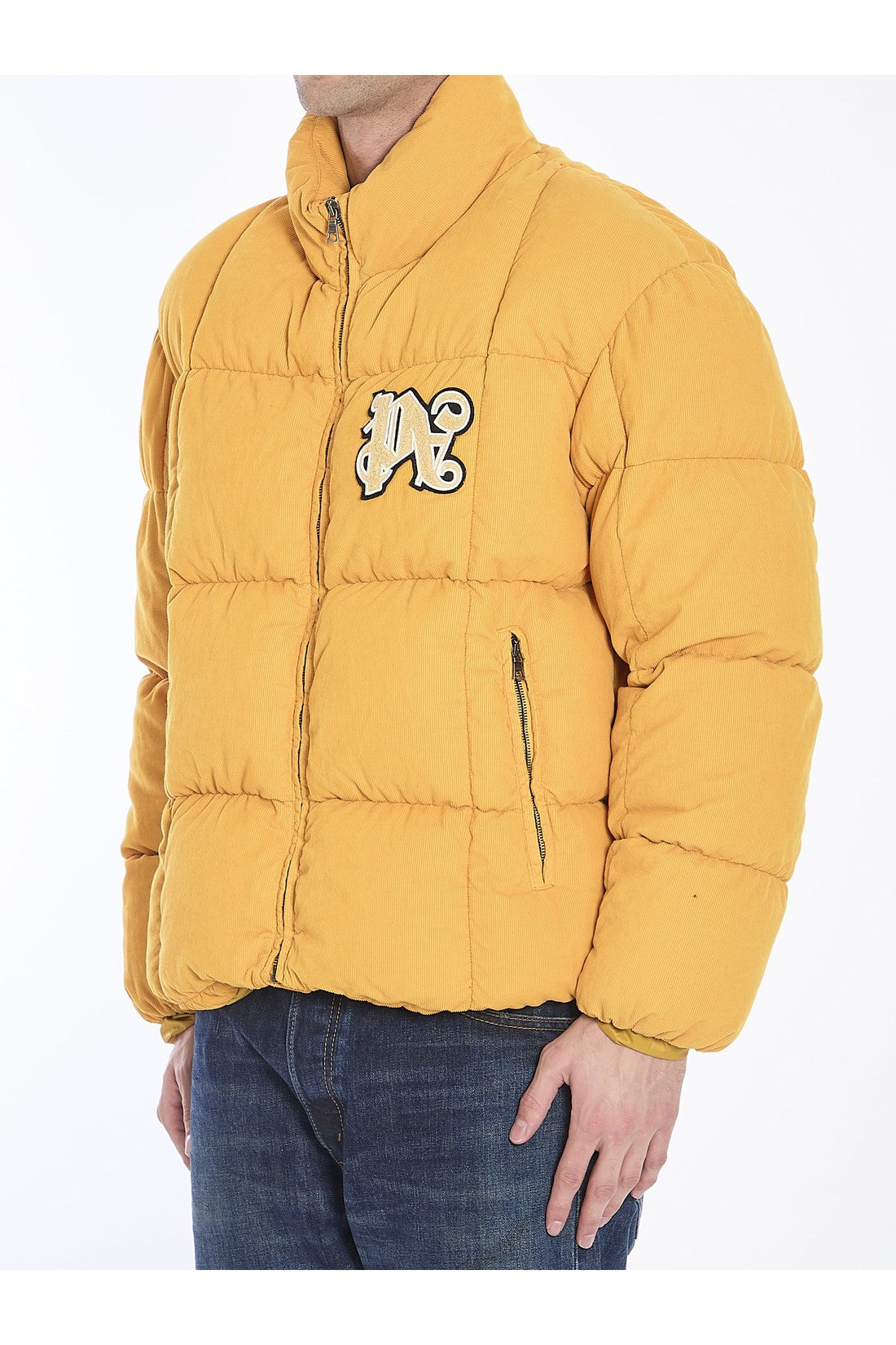 PALM ANGELS-OUTLET-SALE-Monogram corduroy puffer jacket-ARCHIVIST