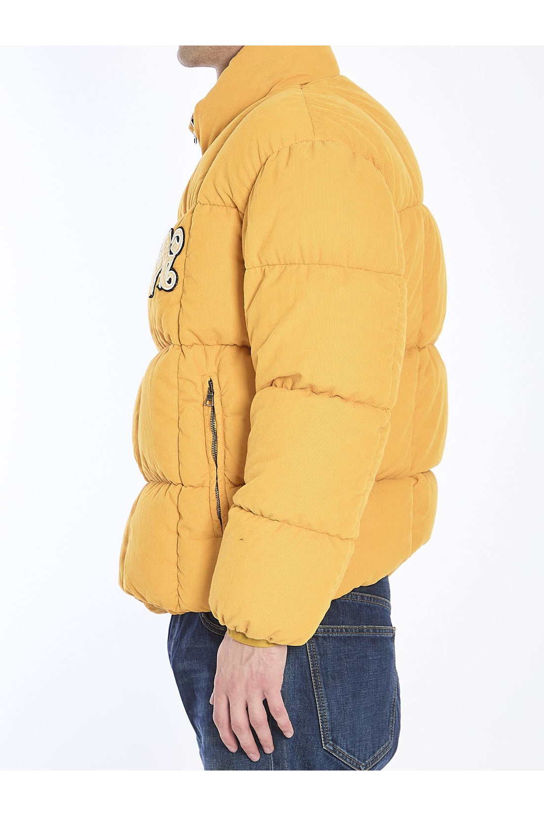 PALM ANGELS-OUTLET-SALE-Monogram corduroy puffer jacket-ARCHIVIST