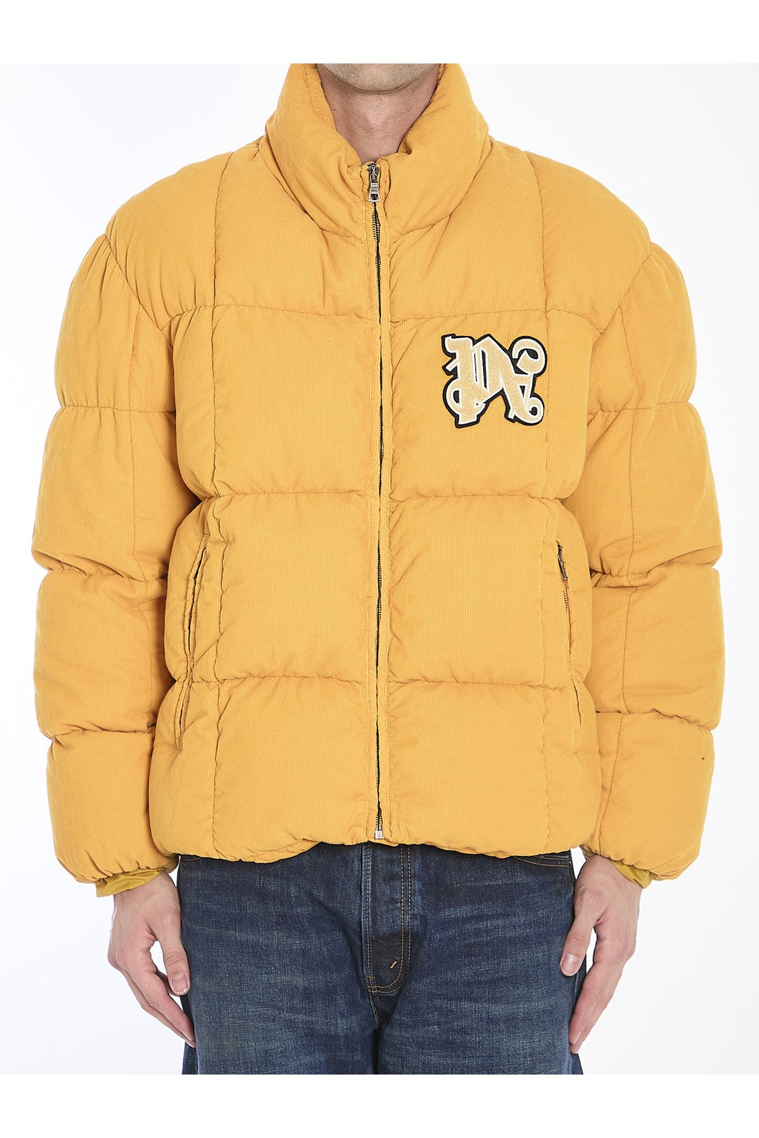 PALM ANGELS-OUTLET-SALE-Monogram corduroy puffer jacket-ARCHIVIST