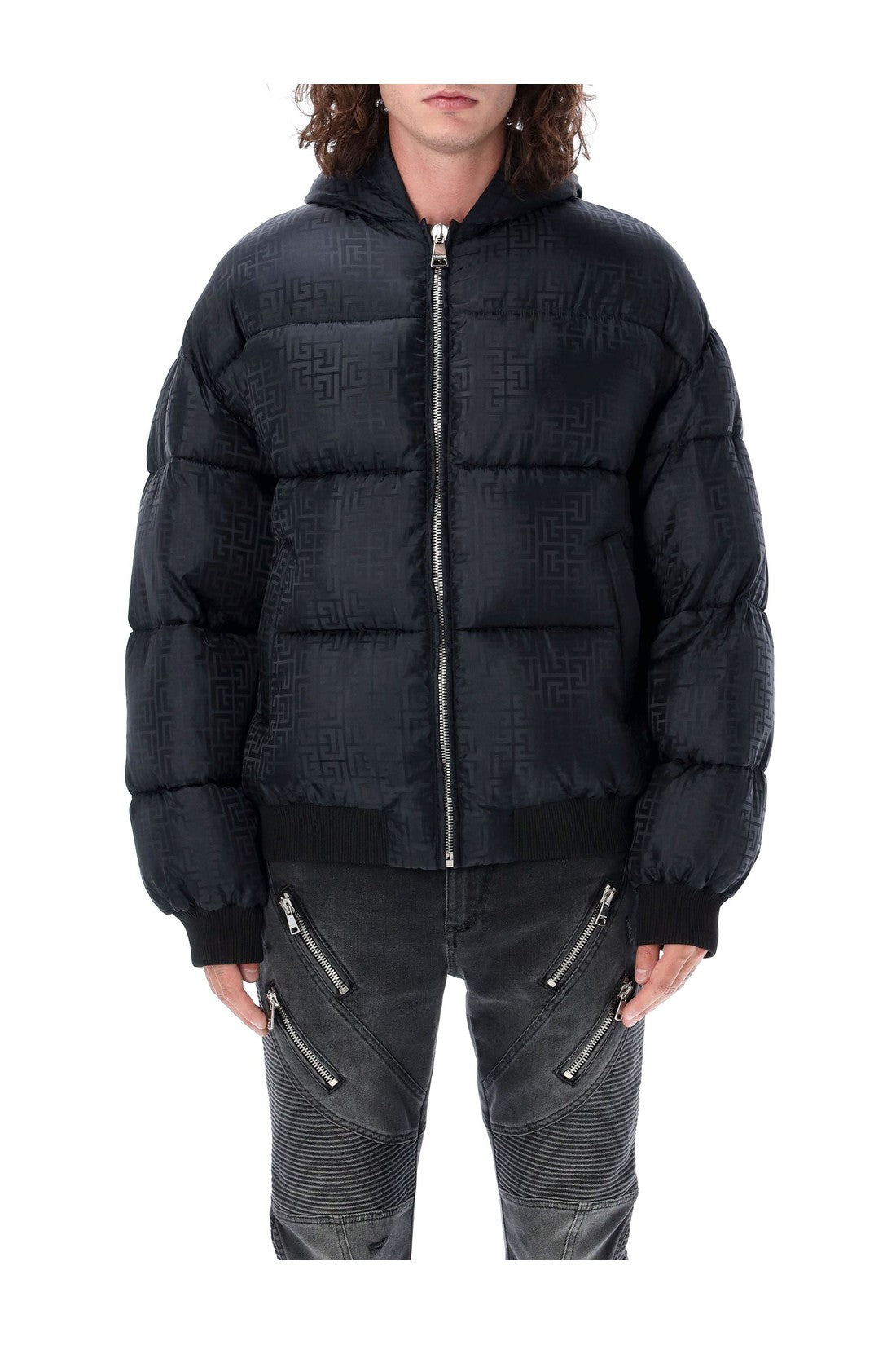 BALMAIN-OUTLET-SALE-Monogram down jacket-ARCHIVIST