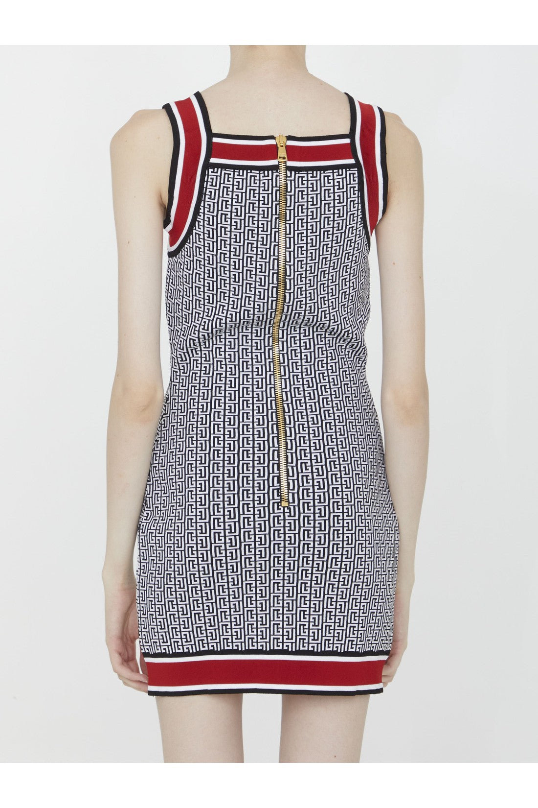 BALMAIN-OUTLET-SALE-Monogram knit dress-ARCHIVIST